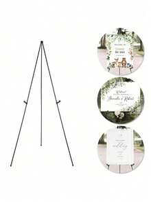 1 pièce Support d'affichage de panneau de mariage de 160 cm, support d'affichage d'affiche, support d'affichage de panneau et d'affiche, support d'affichage emballé, capacité de charge de 2,3 kg, support de sol portable pliable convenant pour les bannières de mariage et l'affichage d'affiches, support de bureau métallique à trépied, meilleur cadeau, décoration de mariage, décoration d'intérieur, décoration de chambre, faveur de fête, panneau de mariage et support d'affichage d'affiche, anniversaire d'été, rentrée des classes, fournitures scolaires, décoration d'intérieur, cadeau du nouvel an - Multicolore - Voir 14