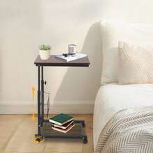 Adjustable Bed Side Table, Side Table With Wheels, Mobile Standalone Table - Default - View 8