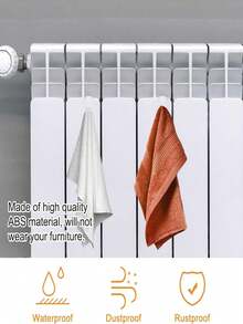 1/2/3 Pieces Of Convenient S-Shaped Hooks, Anti-Slip And Heat-Resistant Cooling Multi-Functional Clothes Hangers, No Need To Drill For Installation Of Bath Towel / Clothing / Sock Storage Accessories, Bathroom Towel Hook - Easy-To-Install Cooling Track Clamp, Used For Heating Towels