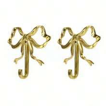 Móc treo tường nơ vàng, móc treo nơ vàng, móc treo tường nơ bằng đồng thau, móc treo cửa, móc treo khăn, móc treo áo khoác bằng đồng thau, móc trang trí cho đám cưới, phòng tắm, phòng khách, trang trí nhà bếp, móc treo tường bằng kim loại đồng thau cho phòng khách phòng tắm - Nhiều màu - Xem 15