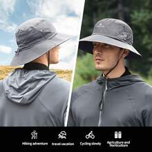 TACTICAL BIRD UPF 50 Boonie - Gorra de protección para el sol, sombrero de pesca, sombrero de playa y senderismo, remo, remo, kayak para hombres, Gris-oscuro, Large-X-Large - 1 - Ver 4