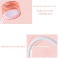 1pz Lindo Mini Lámpara De Escritorio Giratoria 360°,Luz Led Recargable con Sacapuntas - luz blanca - Ver 10