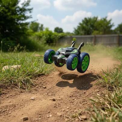 Carro de Control Remoto Acrobático 4x4 Modelo Cobra, Vehículo RC Todo Terreno con Tracción en las 4 Ruedas, Rotación 360°,  Diseño Deportivo y original, Juguete Resistente para Niños y Niñas, Ideal para Carreras, Acrobacias, Competencias y Exhibiciones, Coche a Control Remoto Recargable con Gran Potencia y Durabilidad, Perfecto como Regalo Interactivo y Diversión en Interior y Exterior