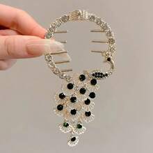 1pc Rhinestone Decorated Scrunchie With Tassel, Multi-Style Hair Claw Clip For Bun, Ponytail, Elegant & Luxurious Hair Accessory, Claw Clips, Hair Claws, Hair Slide, Hair Barrettes