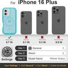 适用于 iPhone 16/15/14/13/12/11 系列透明手机壳，兼容 MagSafe，三层磁性充电盒，iPhone 16 Pro Max 重型防震防摔手机壳，适用于圣诞节、生日、新年礼物、冬季、送给家人、朋友、生日、女朋友、男朋友的礼物 - 藍色 - 查看 28