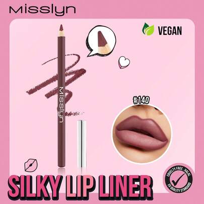  Chì kẻ môi MISSLYN Silky Lip Liner Pencil, dễ sử dụng, màu sắc lâu trôi, kẻ viền chính xác, không lem, chỉ cần một lần kẻ, mềm mượt và dưỡng ẩm, tạo hiệu ứng môi 3D, thiết kế dạng chì gỗ, hình dáng cổ điển, đầu chì mềm mại và chắc chắn, dễ sử dụng cho người mới bắt đầu, dễ điều khiển, nhiều màu sắc để lựa chọn.