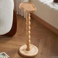 طاولة جانبية على شكل قرع خشبية، طاولة قهوة عتيقة، طاولة كنبة، مناسبة للغرفة المعيشية والنوم والمكتب، باللون الأسود، طاولة خارجية متحركة