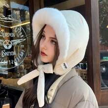 1 件冬季保暖内衬双面无檐便帽，保暖耳部保护，适合滑雪、单板滑雪、户外运动、骑自行车，秋冬必备