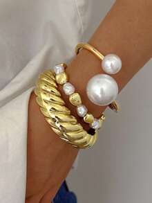 2pcs Retro Elegant Bohemian Floral Bow Adjustable Open Bangle Bracelet, Vintage Rustic Simple Personalized High-End Basic Stacking Jewelry For Women, Suitable For Daily Outfit, Gift For Friends, Family, Girlfriend, Valentine's Day, Mother's Day, All Season