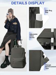 Rucsac de mână, rucsacuri de călătorie, aprobat pentru zbor, capacitate mare, țesătură din nailon, impermeabil, rucsac pentru drumeții, rucsac pentru computer în aer liber, pentru călătorii, camping, drumeții, pentru bărbați și femei, cadou pentru mamă, tată, fiică, prieten, accesorii de călătorie, unisex, rucsac funcțional pentru băieți, rucsac pentru computer, design cu curea pentru bagaje, pentru întoarcerea la școală, pentru afaceri la facultate, în aer liber, pentru boboci, boboc, cadou pentru iubit și tată