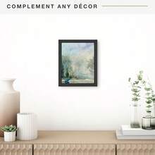 MCS Floating Frame With Canvas Included Art Frames For Canvas Paintings With Adhesive Fasteners And Hanging Hardware Black 8 X 10 Inch