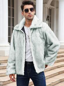 Herren modische Kunstfell Jacke, Herbst/Winter