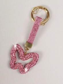 YITUMU Portachiavi di lusso con farfalla di strass - ciondolo scintillante per chiavi di auto, decorazione per borse