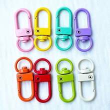 30 piezas/20 piezas/10 piezas/5 piezas Mosquetón de metal, Clip giratorio para llavero, Accesorios para hacer llaveros DIY, Conector para hacer joyas