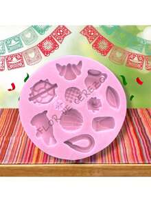 MOLDE DE SILICON ACCESORIOS MEXICANOS MINIS. VERIFICA LAS MEDIDAS PARA ASEGURARTE DE QUE ESTÁS DE ACUERDO CON EL TAMAÑO DEL MOLDE