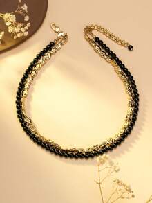 Personalized - Women Personalized Initial Necklace, Customized Name Pendant, Gold-Plated Delicate Jewelry - Customized Y-Shaped Adjustable Initial Pendant Necklace, Hypoallergenic Women Gift - Engraved Letter Necklace, Unisex Cuban Chain Pendant, Embedded Personalized Necklace Chain Vintage Elegant - Vintage Pearl Multi-Layer Choker Necklace, Vintage Gold Choker Necklace