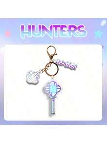 1 قطعة سلسلة مفاتيح تميمة بنمط عصا الإضاءة الأنمي كي بوب، هدية ل- Saiaboy و Zoey و Rumi و Baby و Abby من الأكريليك