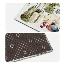 1 pièce Tapis de sol d'hiver multicolore avec bonhomme de neige, tapis d'entrée intérieur en velours épais et cristallin, tapis de chambre à coucher, tapis de cuisine, tapis de couloir, tapis de salle de bain épais et doux, absorbant et antidérapant, lavable en machine, convient pour l'entrée, le salon, la cuisine, la buanderie, la salle de bain - Polyester, absorbant, antidérapant, décoration de Noël