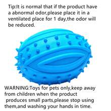 TPR Rugby Ball Dog Toy, Puppy Chew Squeaky Ball, Corgi & Medium Dog Pet Teething Chew Training Toy, Durable Realistic Barking Sound Fetch Toy