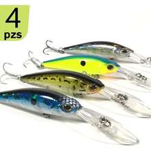 TACTICAL FISHING Kit de 4 curricánes con sonajas internas.Señuelos de Pesca con anzuelos inoxidables. - 1 - Ver 3