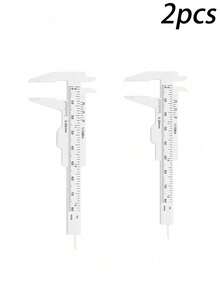 Calibre de plástico portátil de 80 mm para medir cejas, calibrador Vernier para tatuaje, microblading y herramientas de medición de maquillaje permanente - Multicolor - Ver 16