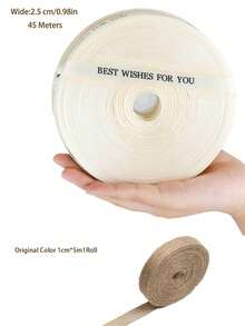 1 Rolle 45 Meter beige Geschenkband zum DIY Dekorieren und Überraschungsverpackungen, metallisch glänzendes Band, Ballonschnur, Hochzeitsdekoration, Blumensträuße und Blumenwickelpapier, Valentinstag, Geburtstagsdekoration, Bandrolle, Schleifen, Weihnachten, Geburtstag