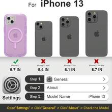 适用于 iPhone 16/15/14/13/12/11 系列透明手机壳，兼容 MagSafe，三层磁性充电盒，iPhone 16 Pro Max 重型防震防摔手机壳，适用于圣诞节、生日、新年礼物、冬季、送给家人、朋友、生日、女朋友、男朋友的礼物 - 紫色 - 查看 16