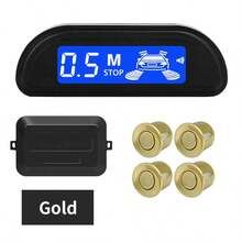 汽车停车传感器套件，带自动驻车倒车 LED 监视器 22 毫米 4 个传感器雷达探测器系统背光显示