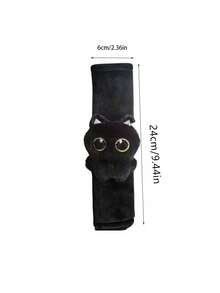 2pcs/1pc Unique Black Cat Seatbelt Covers - Made Of Durable And Sturdy Fabric - High Comfort - Suitable For Most Age Groups