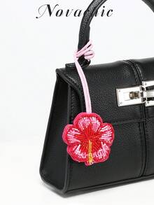 1 件手工串珠包饰，独特的特别礼物，钻石装饰花吊坠，适合日常包包搭配（仅饰物，不含包） - 玫紅色 - 查看 4