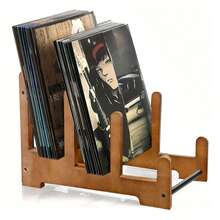 1 pieza Soporte decorativo para almacenamiento de discos de vinilo, organizador que exhibe con estilo tus álbumes clásicos, antiguos o éxitos recientes favoritos