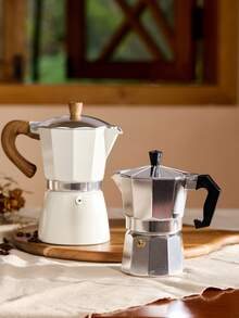Cirelle 1pc Classic Italian-American Espresso Maker - 10.14oz Aluminum Stovetop Coffee Pot, Manual Operation, Perfect For Home & Restaurant Use Christmas Gift; Christmas Present Halloween Gift Back To School,Teacher's Day Gift - Multicolor Moka Pot - View 3