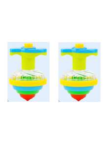 1pc LED Spinning Top Toy, Colorful Flashing Gyro Spinner With Music Player Starter, Suitable As Gift For Teenagers, Stress Relief Toys For Boys/Girls, Random Parts Sent, School Activity Supplies - Multicolor - View 12