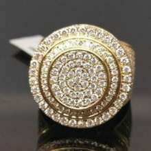 Women's Jewelry European And American  Hip-Hop Full Diamond Ring Creative Fashion Item Ring For Men And Women - 金色 - 查看 6