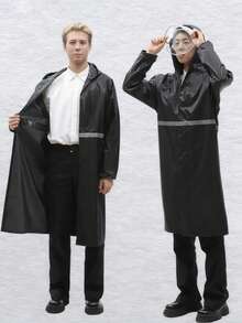 1 pelerină de ploaie universală EVA, pelerină de ploaie impermeabilă îngroșată, unisex cu glugă, rezistentă la vânt, cu uscare rapidă și respirabilă - potrivită pentru ciclism, drumeții și aventuri în aer liber, rechizite pentru întoarcerea la școală, pelerină de ploaie la modă de înaltă calitate, alegeri de primăvară-vară, cadouri pentru domnișoare de onoare, cameră, decor dormitor, plajă, călătorie, pentru bărbați, pentru femei, vacanță-plajă, vară, vacanță, sărbătoare, esențial de călătorie, topuri pentru ieșiri în oraș, articole de uz casnic - Negru - Vizualizare 15