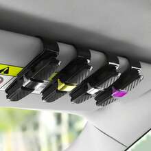 Carbon Fiber Car Sunglasses Clip, Multifunctional Sunglasses Holder, Car Visor Clip, Card/Bill Clip, Automotive Storage Organizer