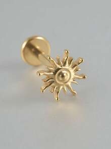 1PC G23 Solid Titanium Cz Flower Cartilage Earrings Stud 16G Internal Threaded Marquise Zirconia Helix Ear Tragus Piercing Body Jewelry