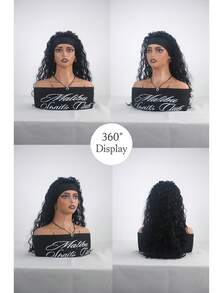 Black Hair Heat Resistant Chemical Fiber Wigs Daily Wear Women Wigs Sweet Cute Wigs Prom Party Wigs Natural Hair - màu đen - Xem 5