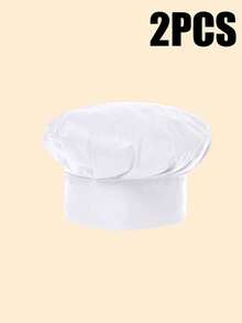 2pcs Adjustable Elastic Chef Hats For Adults, Baking Kitchen Cooking Chef Caps - 彩色 - 查看 13