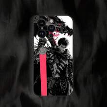 Custodia per iPhone S, S, custodia per telefono con motivo anime "Guts" compatibile con iPhone 16, 15, 11, 13, 14 Pro Max, 7, 8 Plus, X, Xr, Xs Max, 12 mini, in colore nero - Z8 - Visualizzare 7