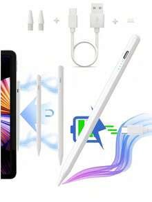 Lápiz óptico actualizado para iPad de 9a y 10a generación, Apple Pencil de 2a generación, lápiz óptico iPad de carga rápida para iPad Pro 11/12.9 de 3a/4a/5a generación, iPad Mini 5/6, iPad 6/7/8, iPad Air 3/4/5, Apple Pen para iPad 2018-2025