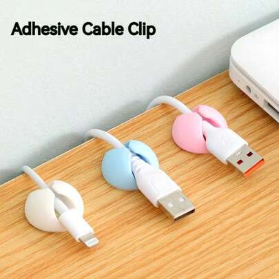 10 件纯色理线器，2025 新款简约多功能办公线夹，桌面电线支架，耳机/充电线管理器，床头理线器，适用于返校、办公室职员、学生、家庭用户、商务人士、办公室、卧室、书房、宿舍、家用书桌