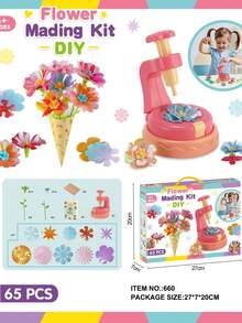 DIY 艺术花玩具包含额外配件套装、适合 3-12 岁儿童的艺术和手工艺活动套件、适合幼儿的布艺花束工艺品、适合 3 4 5 6 7 8 9 10 11 12 岁女孩的生日礼物、适合 4-8 岁儿童的花艺工艺品：升级布艺花束玩具、6-8 岁 DIY 女孩玩具、适合 3 4 5 6 7 8 9 岁女孩的创意教育圣诞生日礼物