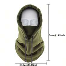 1Pc New Quality Cycling Cap Ski Balaclava Winter Windproof Cap Outdoor Hood Cap Cold Padded Hood Beanies Plush Warm Hat Suitable For Cycling, Outdoor Off-Road, Hiking