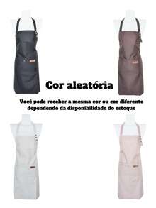 Waterproof Apron With Large Pocket And Adjustable Shoulder Straps Unisex For Coffee And Kitchen - Cor ngẫu nhiên - Xem 12
