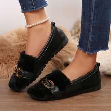 Women Shoes Fashion Driving Loafers Comfy Non-Slip Four Season Outdoor Travel Flats - 黑色 - 查看 1