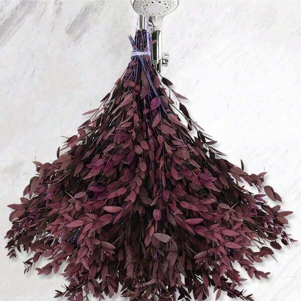 100g/200g echter getrockneter Eukalyptusblätter, natürliches getrocknetes Pflanzenmaterial für die Dusche, 43cm konservierte frische Eukalyptusblätter, getrocknete Eukalyptuszweige für Dekoration, Hochzeit, Heimdekoration, Rattanmaterial, Fotografie-Requisiten