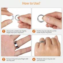 16pcs Adjustable Invisible Ring Sizer Set - Non-Slip Comfortable Fit, Multi-Purpose Loose Ring Sizer Pads, Portable Jewelry Sizer, Suitable For Oversized Accessories, All Finger Sizes