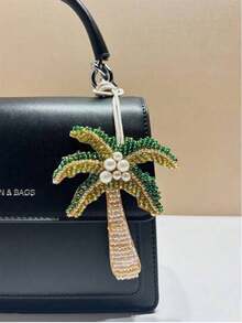 1 szt. Dopasowane kolorystycznie koraliki, modne, eleganckie, proste, urocze, uniwersalne, spersonalizowane, zabawne, interesujące, roślina, letni kształt drzewa kokosowego, wzór drzewa kokosowego, plecak, torba na ramię, torba crossbody, torebka, torba tote, torba pod pachę, kosmetyczka, inne, torba do przechowywania, wisiorek do samochodu