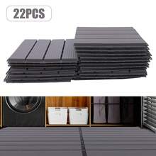 22 Pack Interlocking Deck Tiles, 30 X 30 X 1.6 Cm Plastic Patio Flooring Outdoor Waterproof, All Weather Use For Balcony Porch Backyard Poolside (Dark Gray) - 灰色 - 查看 6